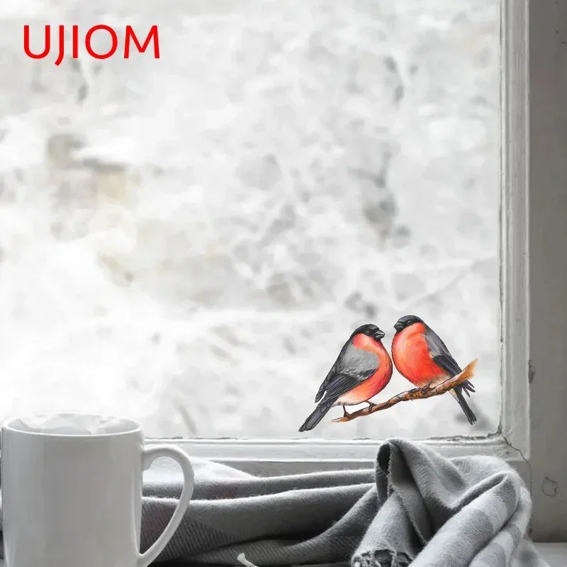 Ujiom 13cm Bullfinches Birds Kartoon steny nálepky pre detskú izbu Osobné obtisky detská sestra