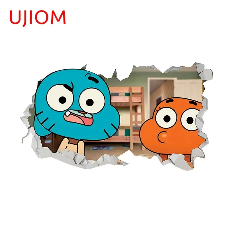 Ujiom 13cm Darwin Gumball slzy anime nástenné nálepky na opaľovací krém graffiti detská materská izba surfová doska zábava Domáci dekor