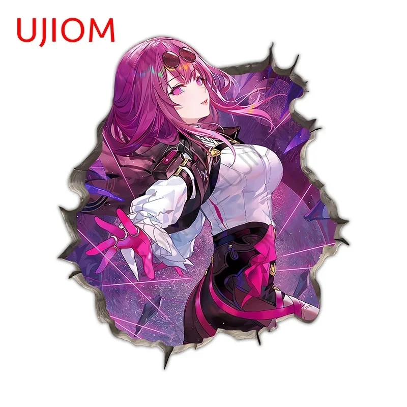 Ujiom 13cm Honkai Star Rail kafka slzová nálepka na stenu Veľká 3D vinylová chladnička okná oblaky detská izba nástenná maľba