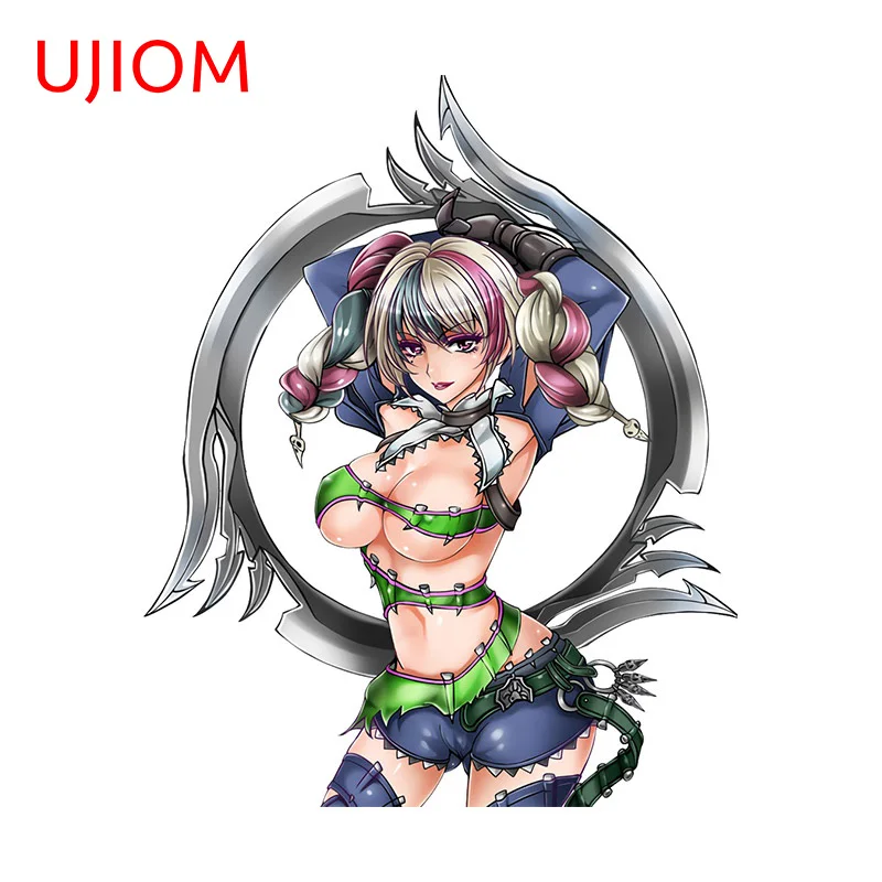 Ujiom 13cm x 10.6cm Soul Calibur Girl Wall Stickers Creativite Art DIY Domáce obtisky Windows Zábavná grafika dekora