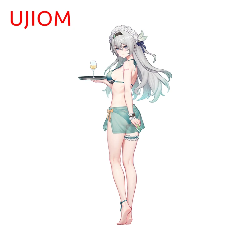 Ujiom 13cm x 6,1 cm dlhé nohy Firefly honkai hviezda železnica očarujúce dievčenské nástenné nálepky Sexy nábytok dekorácie nálepky 3D dlaždice nástenné maľby