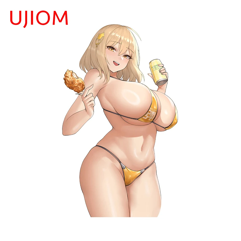 Ujiom 13cm x 7,9 cm chibi anime rapi Nikke nástenné nálepky pre dospelých