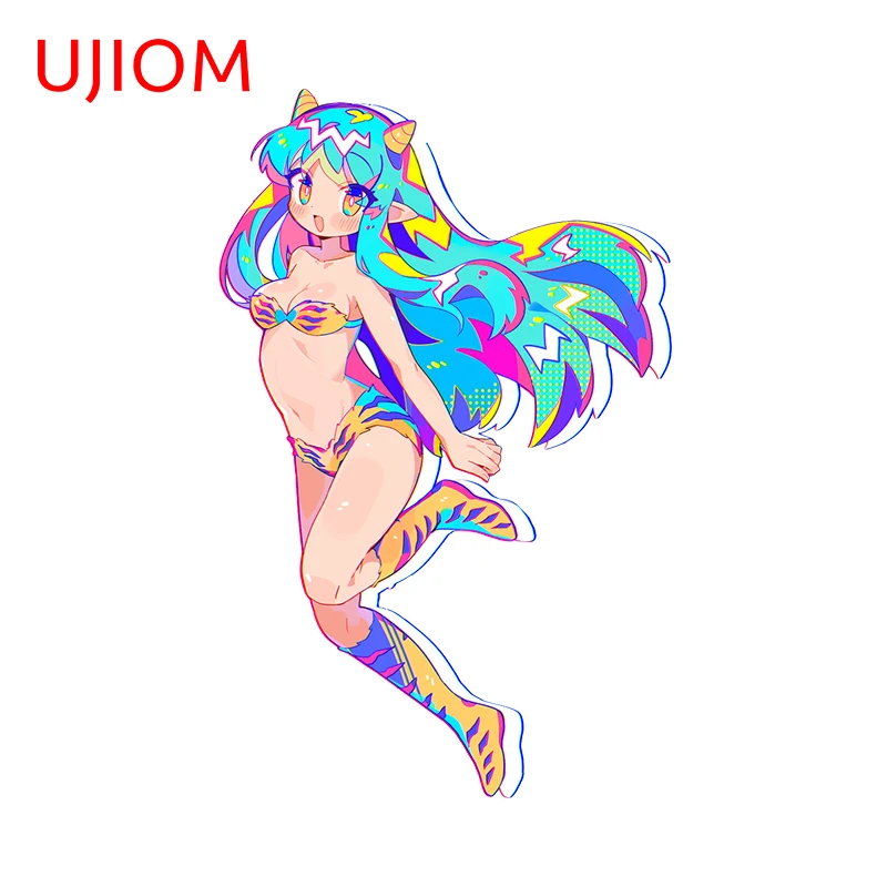 Ujiom 13cm x 8,3 cm roztomilý urusei yatsura nástenné nálepky farebné detské izby obtisky Chambre Zábavné dekorácie obývacej izby