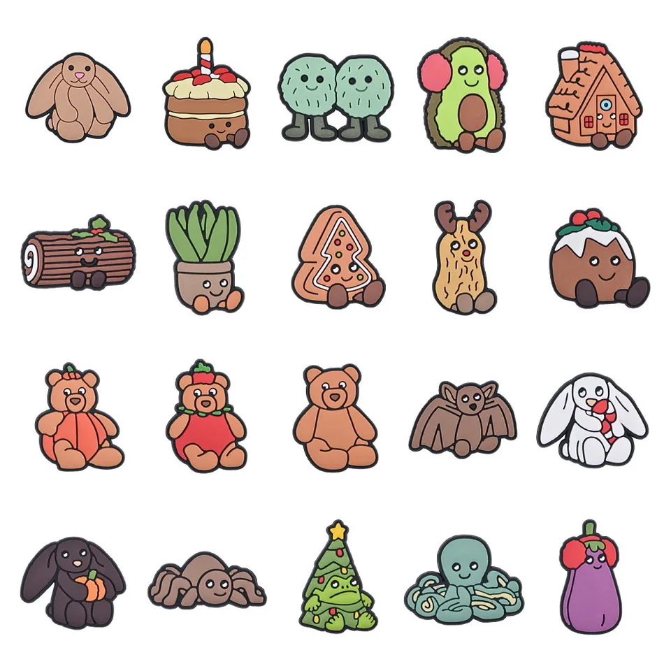 UK Čarmky pre zvieratá obuv anime postava Bunny narodeninové torty topánky Doplnky Buunka Fit Závesné topánky kúzla dekorácie Darčeky