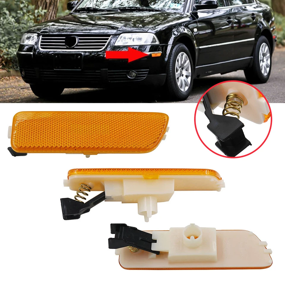 Ukazovatele svetiel na bočnom nárazníku automobilu vľavo a pravý signálny lampa bez žiaroviek pre VW Jetta Golf MK4 1999-2005