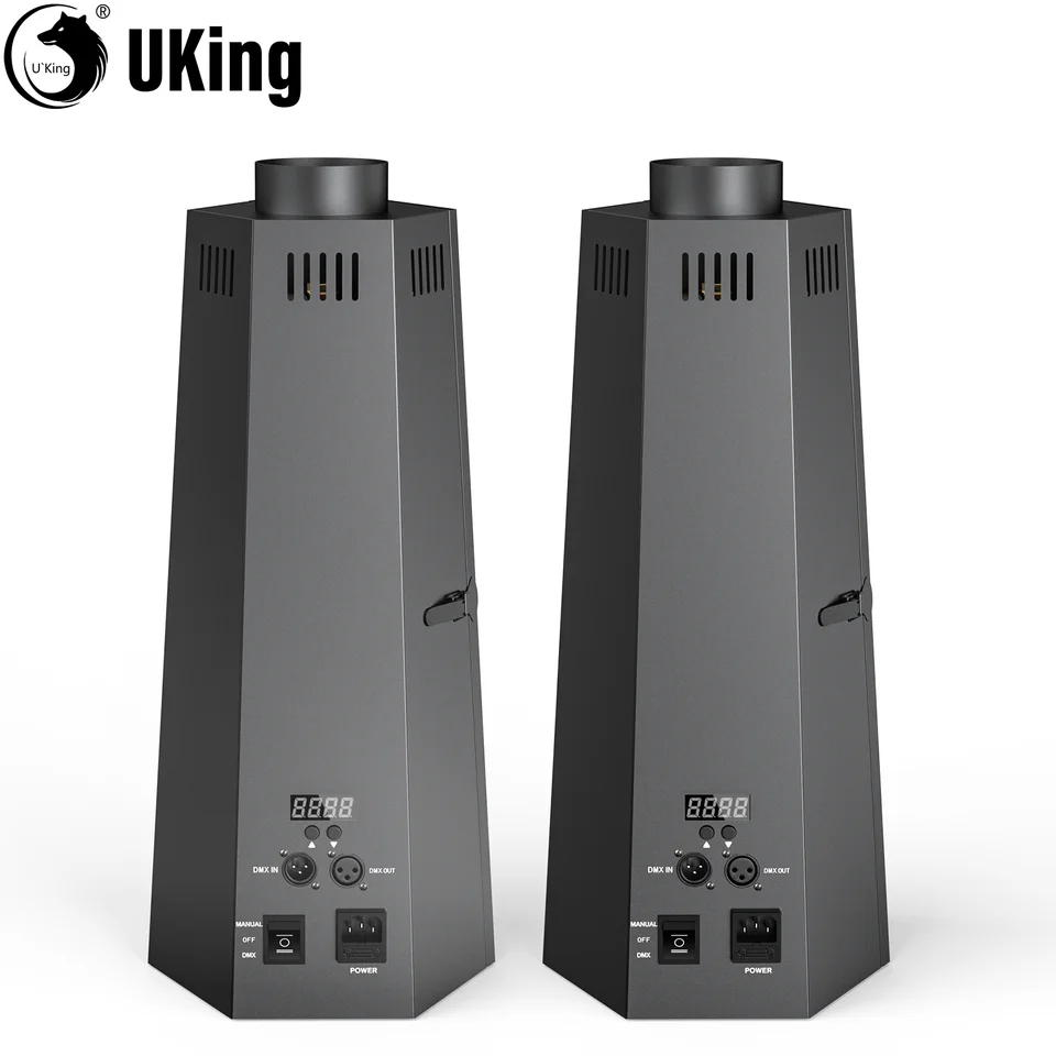 U'King 2pcs 80W hexagonálny plameň stroja fáza FlameThrow diaľkové ovládanie DMX512 Fire Stĺpec True Flame for Outdoor Show