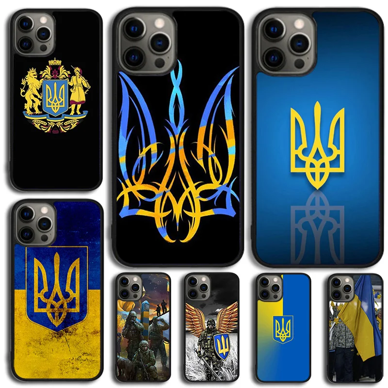 Ukrajinské vlajkové telefónne puzdro pre iPhone 16 15 14 13 12 Mini 11 Pro Max Plus x xs max xr kryt shell coque