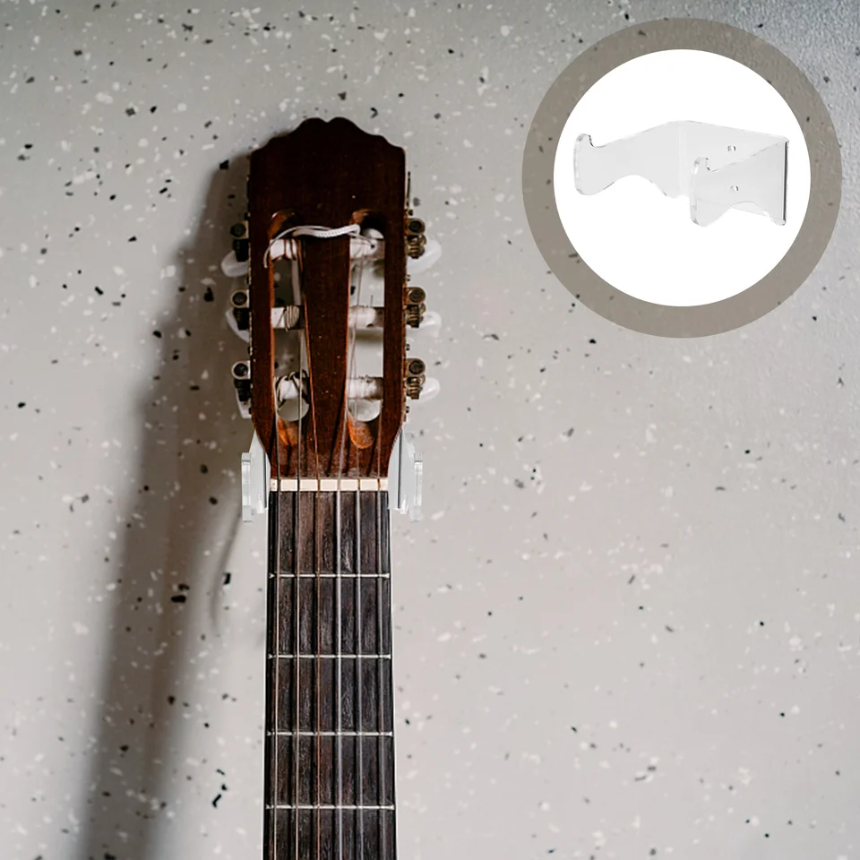 Ukulele hanger gitarový krk na krk na krk na kolísku stojan na stojan na stojan na stenu Mount Akustic namontované odevy háčiky akrylové basy
