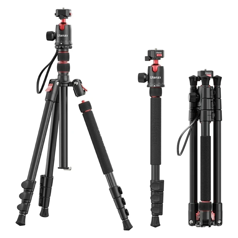Ulanzi TT31 Claw Rýchle uvoľňovanie statív 2-v-1 statív a monopod s 360 ° panoramatickou hlavou 180 ° Viditeľné nohy pre kameru DSLR