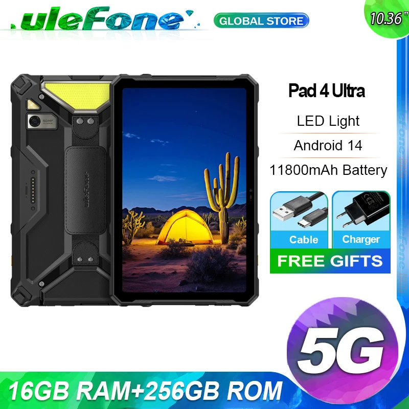 Ulefone Armor Pad 4 Ultra 16 GB RAM 256 GB ROM 5G Rugged Tablet 11800MAH 10,36 