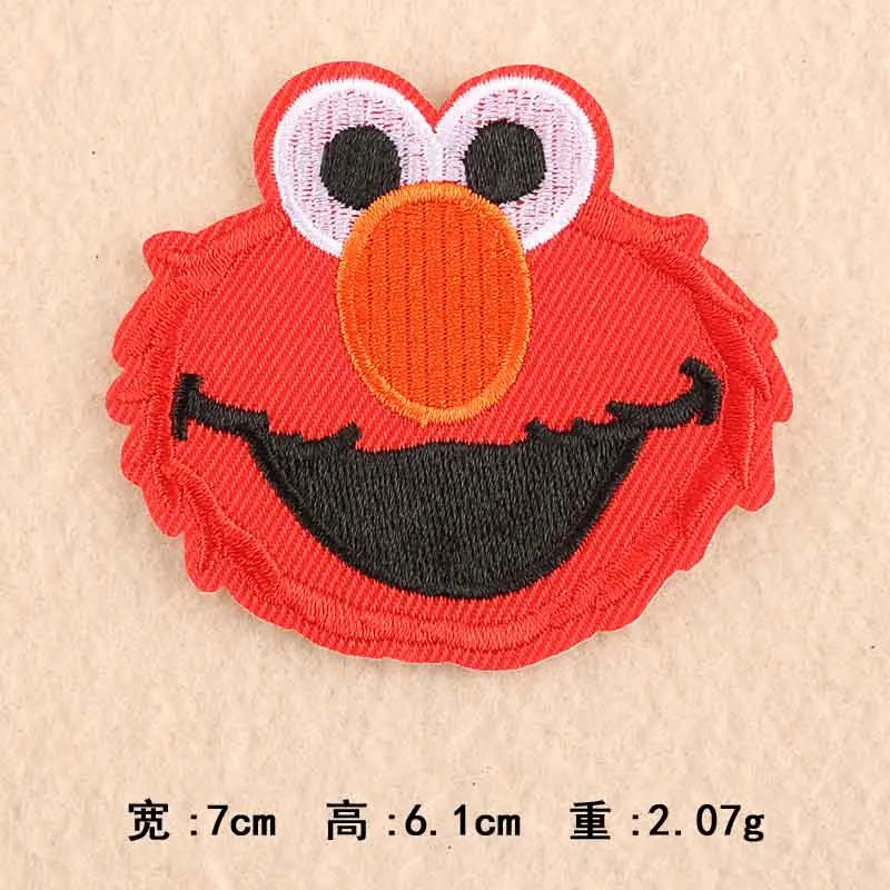 Ulica Elmo Girls Cartoon oblečenie pre dievčenské oblečenie detí železo na vyšívanej záplate
