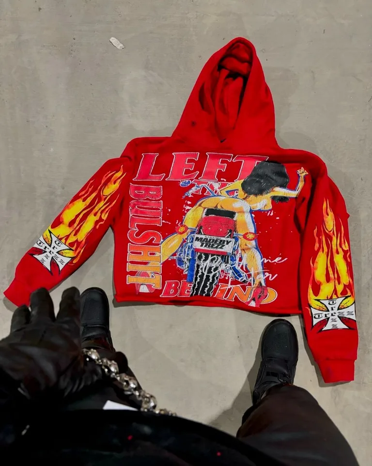 Ulica Harajuku hip-hop módna rocková mikina muži y2k Príležitostne voľný gotický punk High Street Trendy Značka nadmerná mikina žien