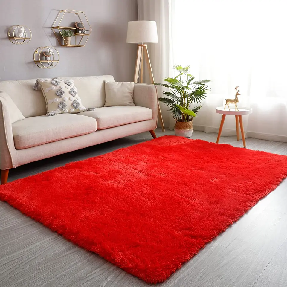 Ultra mäkké chlpaté koberce Fluffy Carpet pre miestnosť nekĺzajú moderné plyšové koberce obdĺžnikový dom