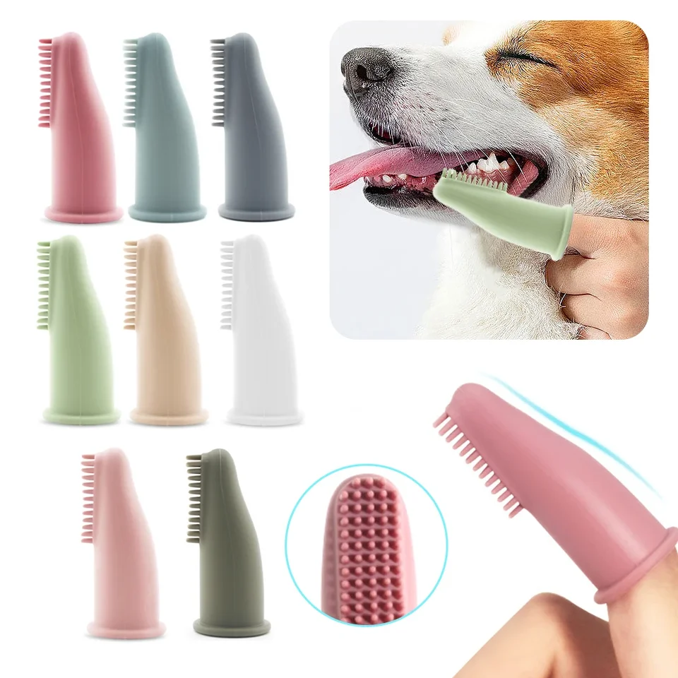 Ultra mäkký silikónový zubný kefka Cover Pes Dog Cat Care Care Cleaning Finger Clean Cefl Clean Tool Tool Dog Zubná kefka Príslušenstvo
