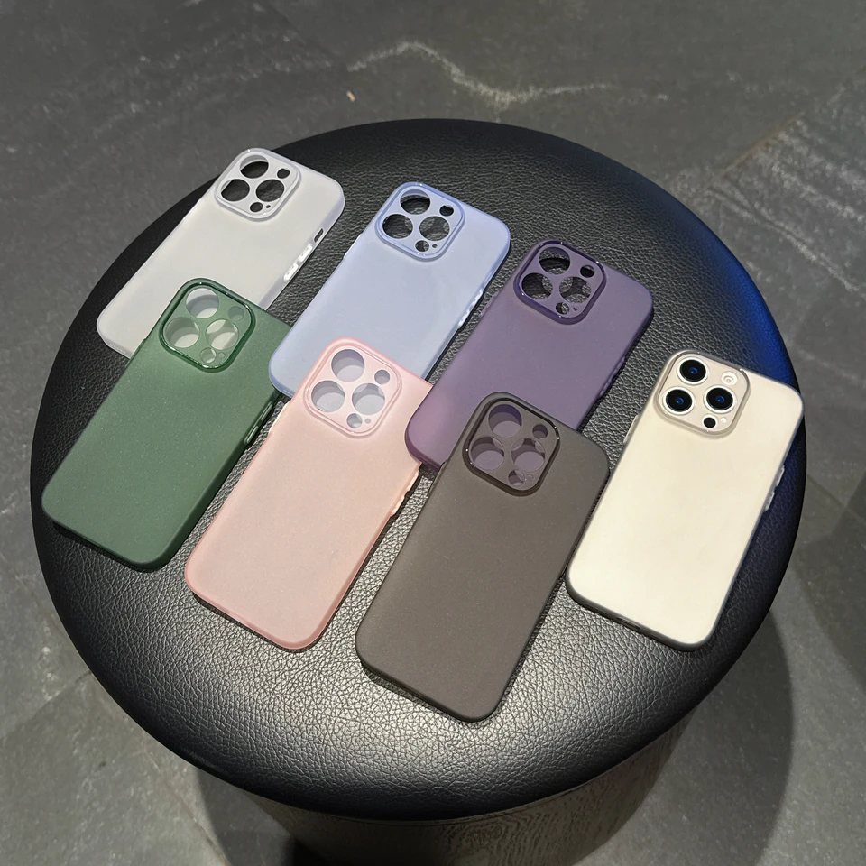 Ultra tenké mäkké puzdro na telefón TPU pre iPhone 15 14 plus 13 12 Mini 16 Pro xs Max xr x 16 Slim Matte Matte Tasucent Silikone zadný kryt