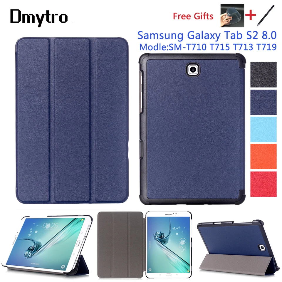 Ultra tenké puzdro pre Samsung Galaxy Tab S2 8,0 palca SM-T710 T715 T713 T719 Tablet PU Leather Smart Cover Magnet Automatický spánok