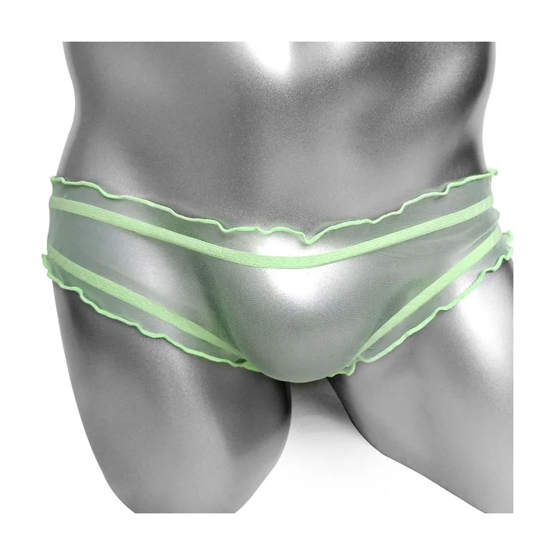 Ultra tenké číry sieť Sissy Pankties Super Low Rise Vidíte, že krátke muži spodné prádlo Gay Sexy spodné prádlo spodky spodky