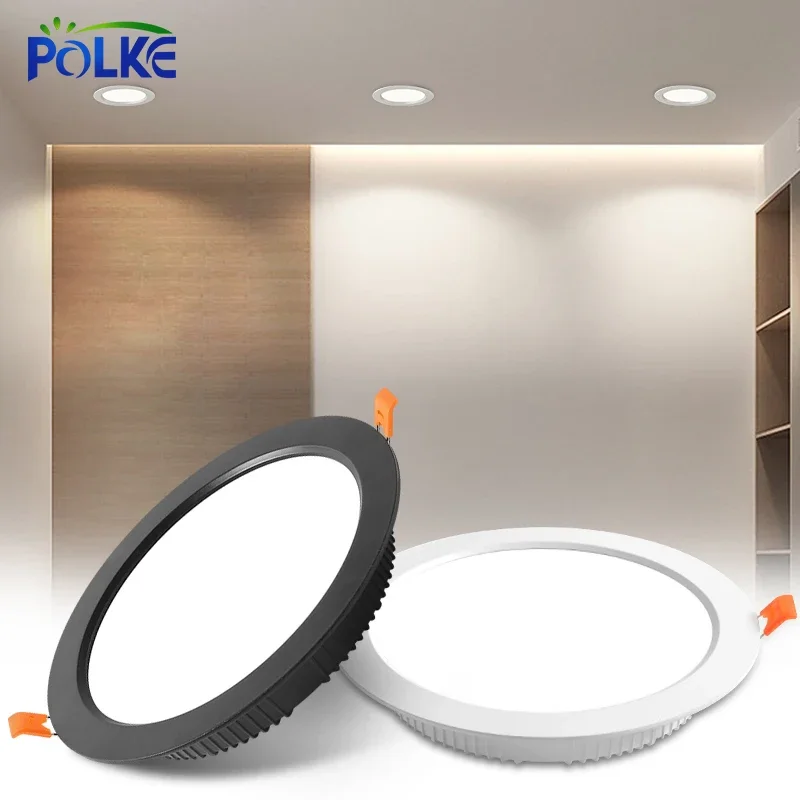 Ultra tenký LED Downlight 5W 7W 15W18W 220V zapustený stropný svetlo LED Panel LED DOLE DOLOBNÉ ZLOŽENIE Vnútorné spálne svetlo osvetlenie