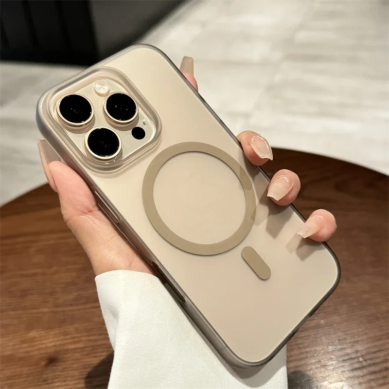 Ultra tenký matný čistý pre magnetické puzdro Magsafe pre iPhone 16 15 14 plus 13 12 11 Pro Max