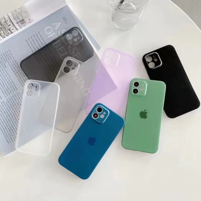 Ultra tenký PP Shell Frost-Frti-Fall Puzdet pre iPhone 11 12 13 Mini 14 15 Pro Max 15 plus ochranné puzdrá