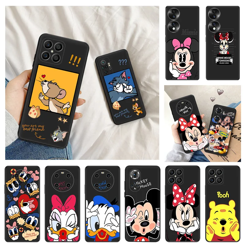 Ultra tenký puzdro na mäkký telefón pre česť x8 x7 x9 B x6 70 90 Magic5 Pro 8x Pixel 8 7 6 A Winnie the Pooh Mickey Matte Cover