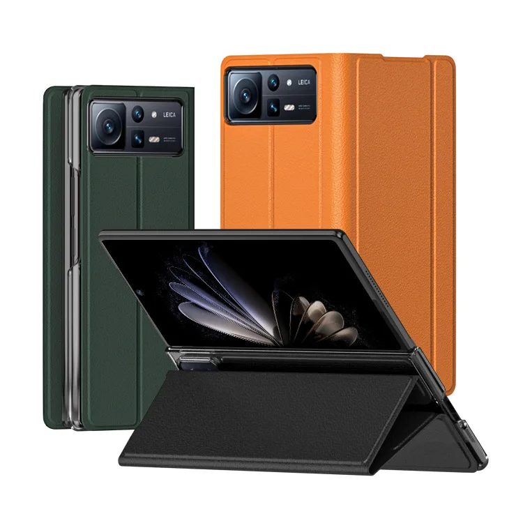 Ultra tenký stojan na spánok s režimom spánku pre hibernáciu pre Xiaomi Mix Fold2 Fold3 Fashion Leather Cover Anti-knock puzdrá pre zmes zloží 2 3