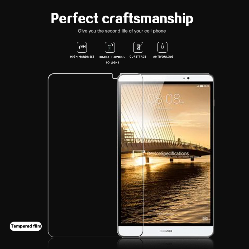 Ultra tenký temperovaný sklenený film pre Huawei Mediapad M2 801L 802L 803L 8.0 