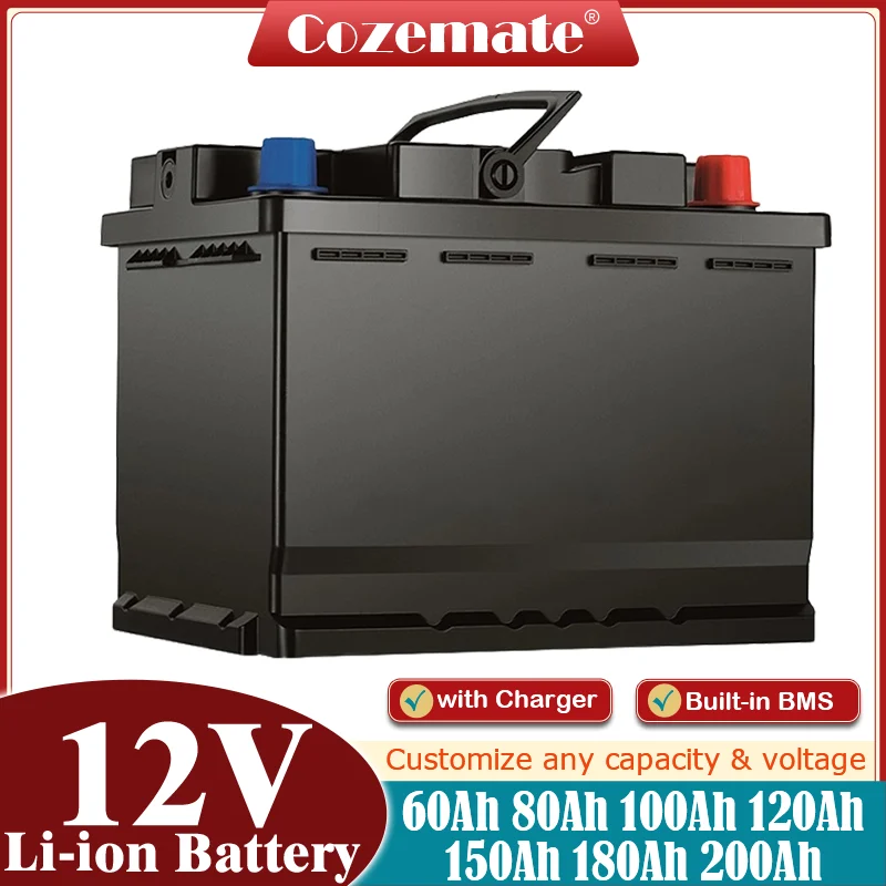 Ultra-veľká kapacita 12V 60AH 80AH 100AH ​​120AH 150AH 180AH 200AH LITHIUM PLYMERA BATTERS pre lodné motory/Solárny panel Power Bank