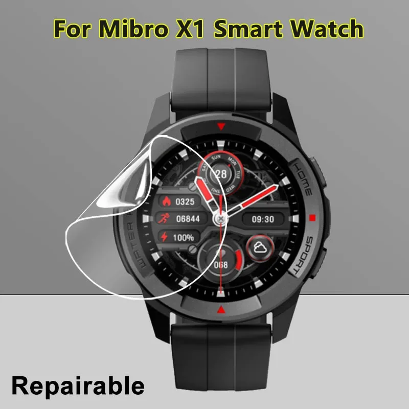 Ultra číry štíhly chránič obrazovky pre Xiaomi Mibro Watch A1 X1 Lite 2 Air Soft Soft TPU Opraviteľný hydrogélový film -Zmierené sklo