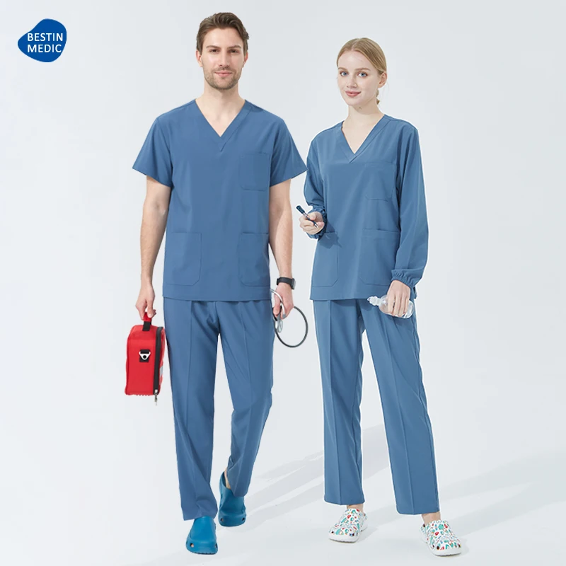 Ultraair ™ Chirurgické uniformy pre ženy nemocničné sestry Set Top a nohavice mäkké rýchle suché pracovné oblečenie S01