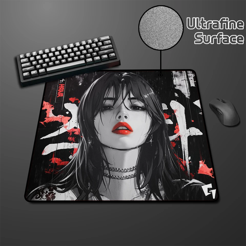 Ultrajemný povrch e-športy Gaming Mouse Pad Hana Non-Slip Keyboard Mouse Mouth Gamer MousePad FPS Professional Game Keyboard Pad Pad