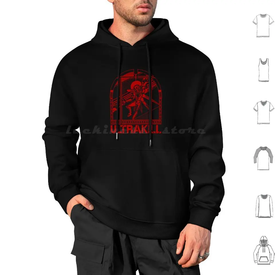 Ultrakill-Ultrakill V2 Hoodies s dlhým rukávom Ultrakill V2 Ultrakill Gabriel Ultrakill Ultrakill Game Sisyphus Prime