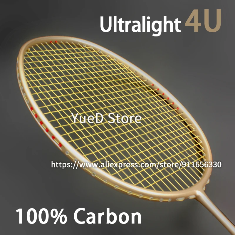 Ultralight 4U 82G Originálne T700 Badmintonové rakety s uhlíkovými vláknami s reťazcami profesionálny raketový raketa športov pre dospelých