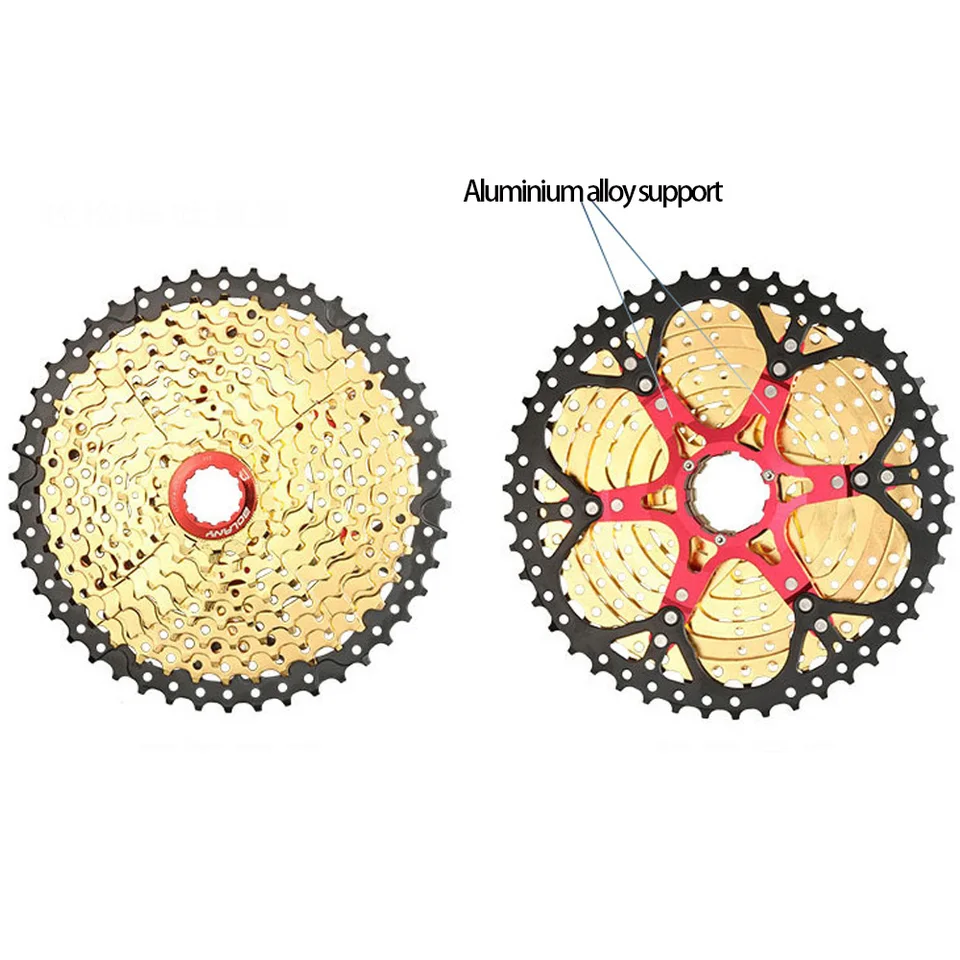 Ultralight Gold Bicycle Bicycle zotrvačník 9/10/11 Rýchlosť 9/10/11-46/50T Cassette MTB Fit SRAM Bicycle Parts Adsessory
