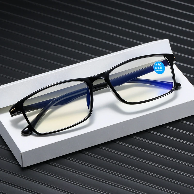 Ultralight TR90 Frame Anti Blue Light Reading Glasses Diopter +1,0 +1,5 +2,0 +2.5 až +4.0 Ženy Unisex Presby Presbyopia Oice Glasses