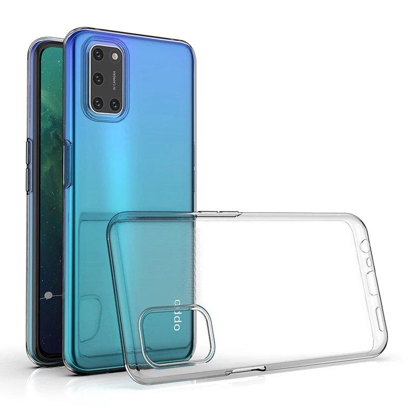 Ultrathin Clear Soft TPU puzdro pre OPPO A52 A72 A92 A92S 2020 5G Mobilný telefón Zadný kryt 360 Transparentný nárazový puzdro SHELE