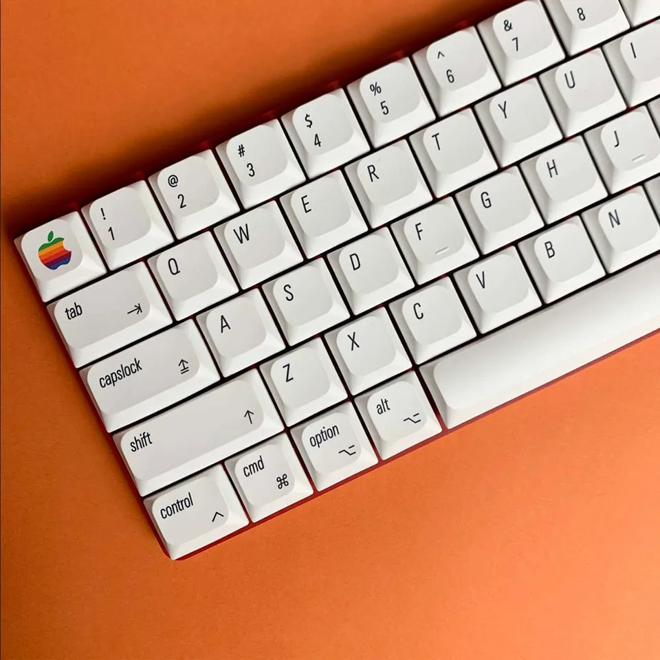 Ultratin nízky profil Mac PBT Mechanická klávesnica MX Keycaps 126 Klávesy Kompatibilné 64/68/75/87/98