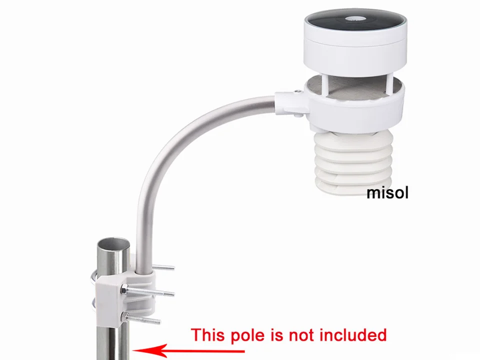 Ultrazvukový anemometer Misol s svetlom a UV, termo-hygrometra senzory WS80