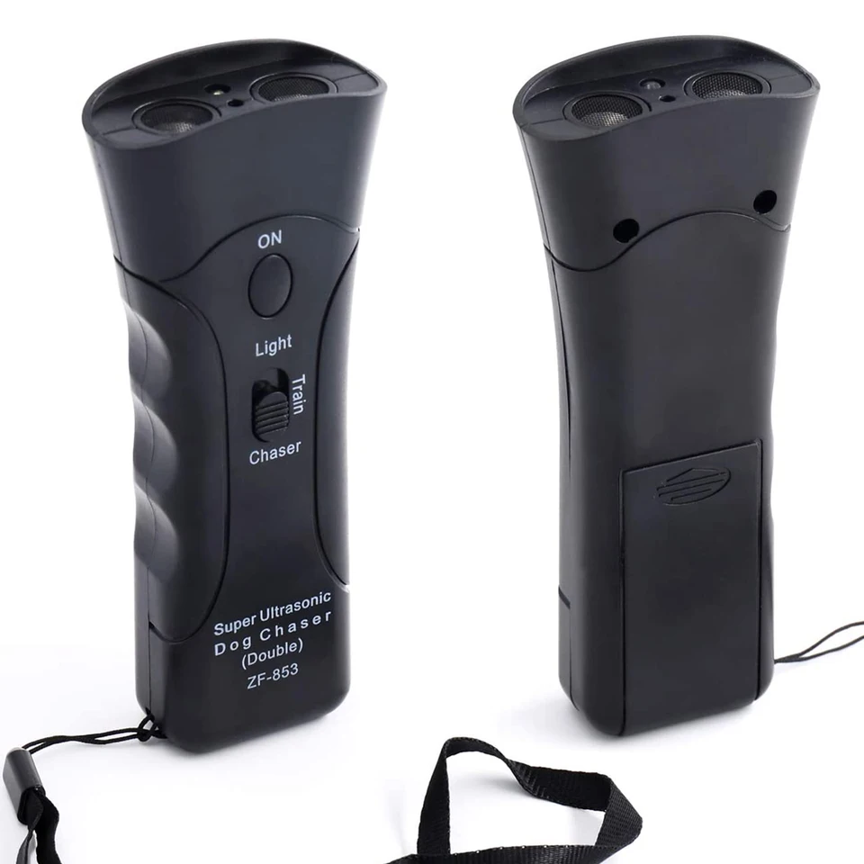 Ultrazvukový dvojitý psík Chaser Anti Batking Dog Training Device s LED svetlom na dlhé vzdialenosti Infračervená elektronika odpudzujúci ps