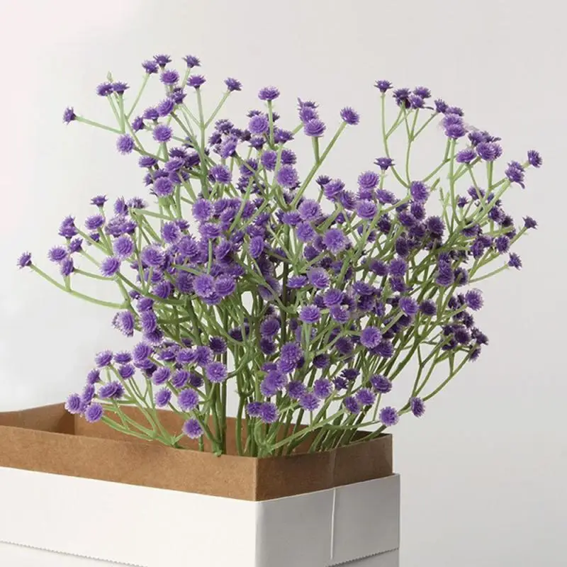 Umelé kvety detský dych kvet Falošné Gypsophila na svadobnú hostinu Domáce dekorácie Kvetinové kytice DIY doplnky