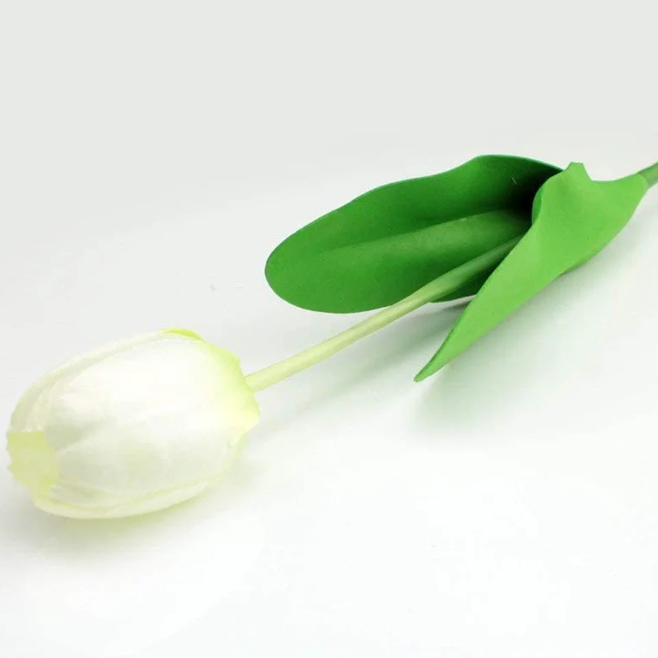 Umelé tulipány Real Touch Tulips Flowers Faux Tulip Flowers for Wedding Home Party Balkónový dvor dekorácie (svetlo žltá)