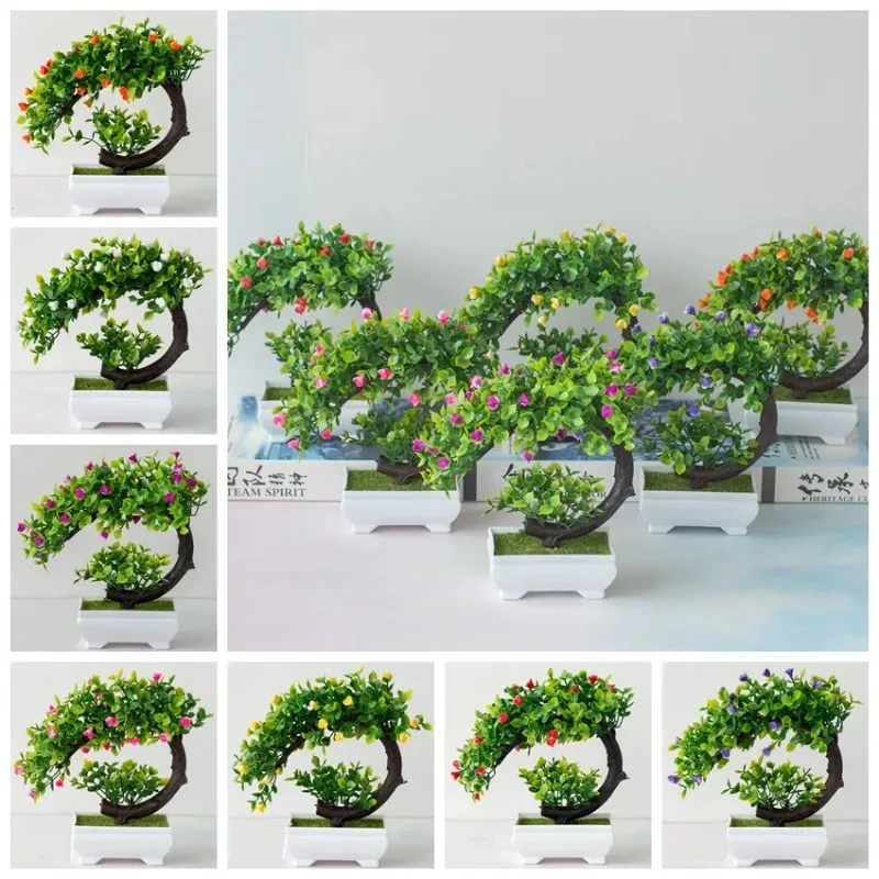 Umelé zelené rastliny falošné bonsai rastlina Hosť Hosť Svadobná kancelária Umelecká kvetina Domáci večierok bonsai hotelová záhrada dekora