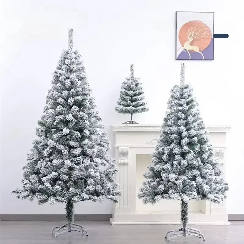 Umelý vianočný stromček PVC Snow Velvet Metal Base Family Party vianočné dekorácie 45 cm/60 cm vianočný stromček