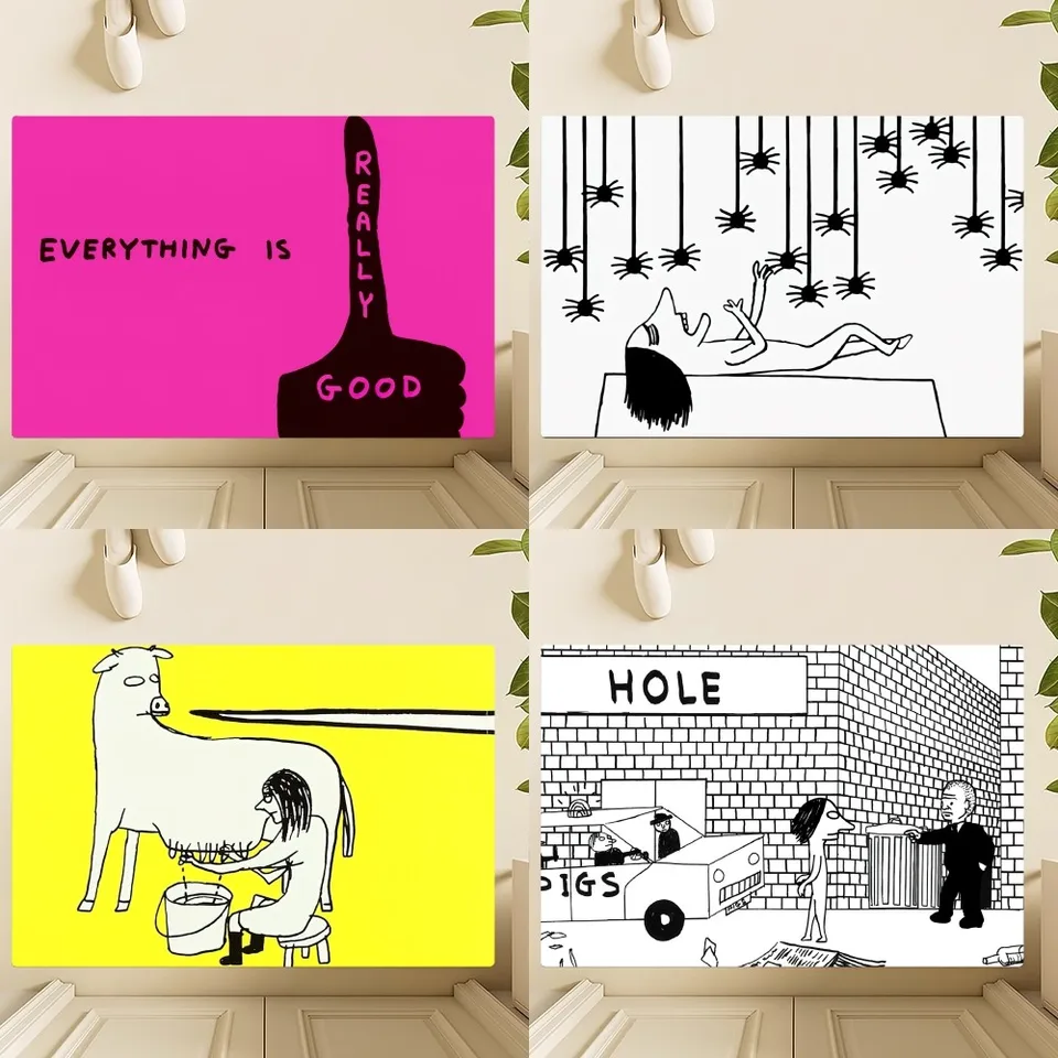 Umenie David Shrigley podlahová podlaha spálne kuchynské dvere kúpeľ