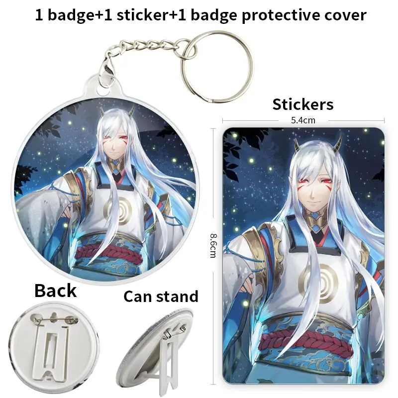 Umiyasha no kami anime postava Soft gombík odznak brošňa Periférne kotvy periférne pin batoh dekorácie školská taška periférne