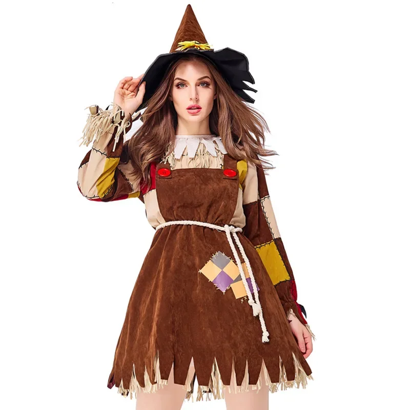 UMorden Adult Women Scarecrow Cosplay kostým fantázia Halloween Purim Carnival mardi gras kostýmy luxusné šaty
