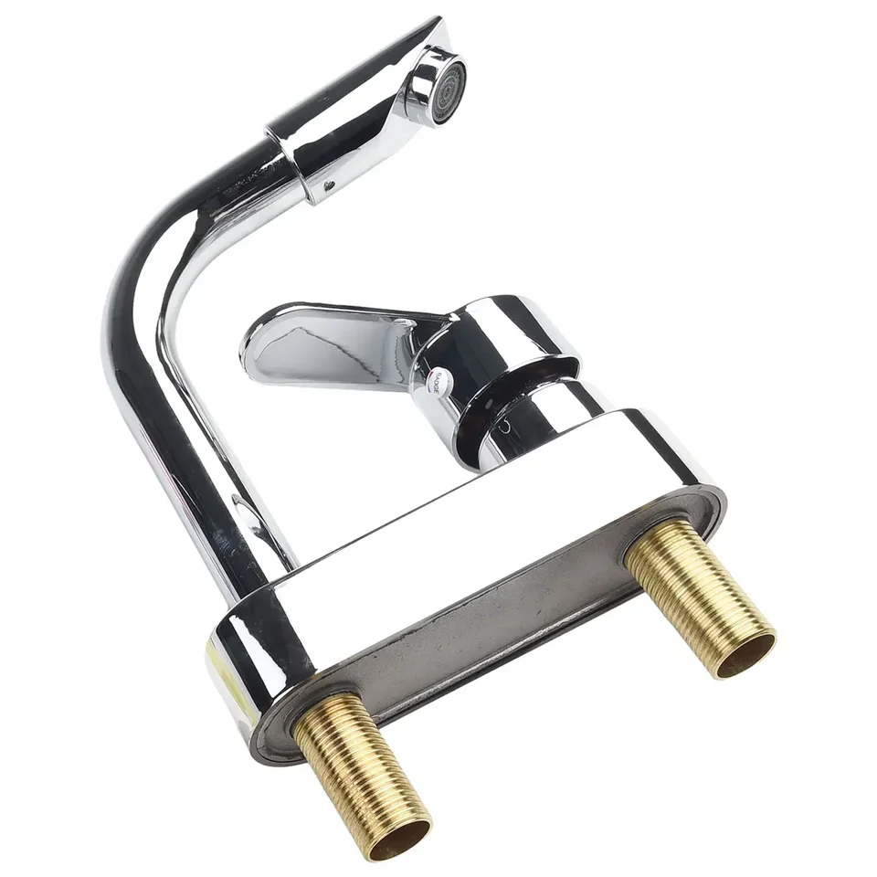 Umývadlo vodná kohútika Washbasin Faucet Double Other Platating Base Zinok zliatina ° Rotujúca proti korózii kúpeľňa 1ks