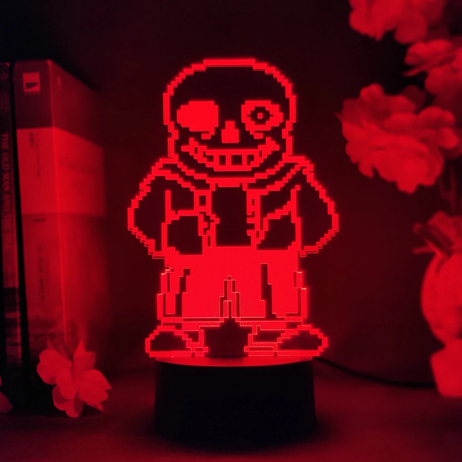 Undertale Anime Lamp Cute Room Decor RGB Table Light House Dekorácie Undertale sans nočné svetlo nočné svetlo pre deti darčeky k narodeninám