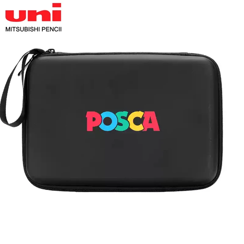 Uni Posca 24 sloty prepravy úložného priestoru pre markery Posca PC-1M/3M/5M Zipper Pen Case Box Stackery Dodávky Študent pre deti darčeky