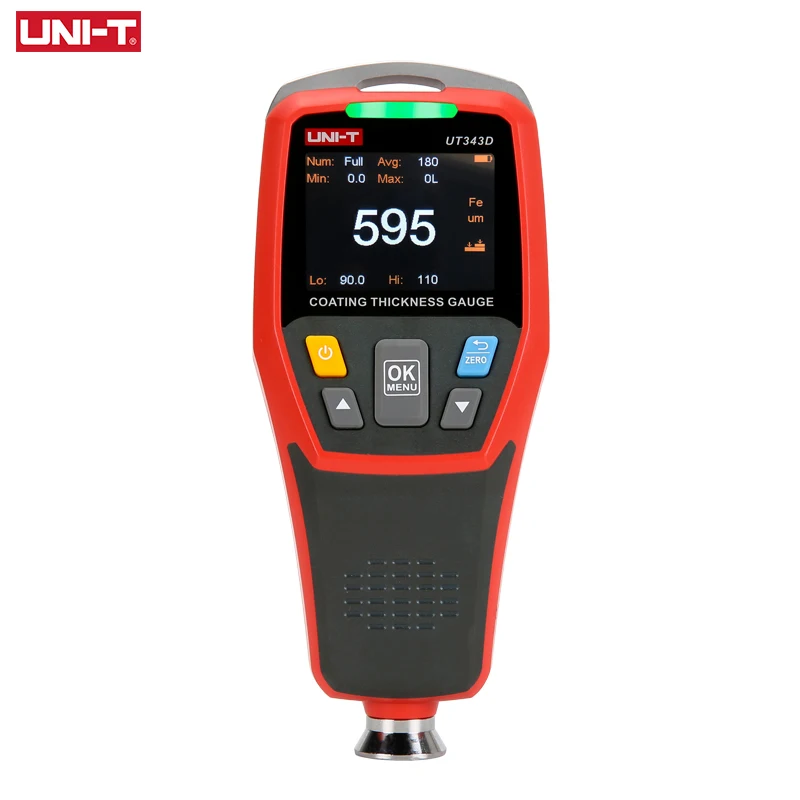 UNI-T UT343D Hrúbka náteru LCD LCD podsvietenie 320 x 240 pixelov DIGITÁLNE FE/NFE kovový meter